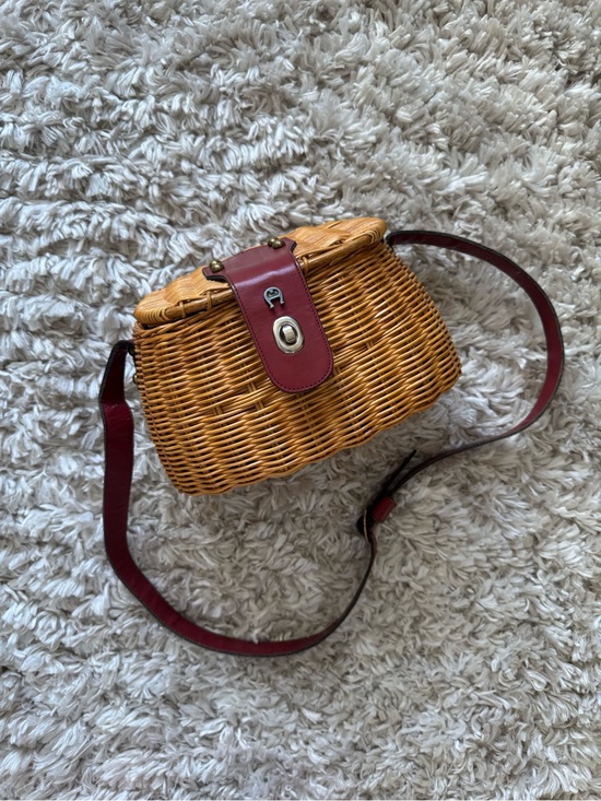 Etienne Aigner Handbags - Vintage 1980s Etienne Aigner Woven Fishing Basket